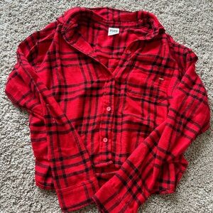 Red Plaid long sleeve Shirt